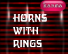 horns with rings