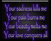 Sadness pain beauty love