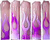 Purple Flames XL Nails