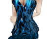 Blue Cheetah Heart Dress