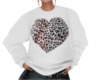 hoodie heart leopard whi