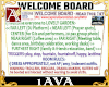 WELCOME BOARD - LOVELY G