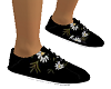 scarpe fiori nere