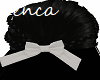 Black with white bow