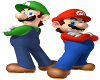 Mario and Luigi Cut Outs