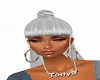 !WhiteGrey Top Knot!