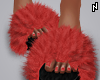 N. Fuzzy Slippers Red