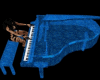 blue glass piano