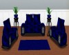 Blue/Black Dragon Sofa
