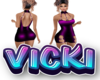 v purple loops dress