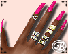 B~Pink Nails+Rings