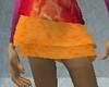 Lava Orange Mini-Skirt