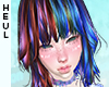 Colorful hair animated