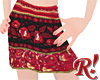 Red floral skirt