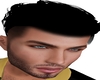 mens black curved hair