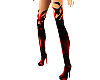 Red Tribal PVC Boots