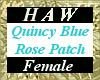Quincy Blue Rose Patch F