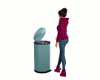 Animated Blue Trash Can