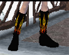 Flaming Black Boots