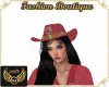 NJ] Red Cowgirl hat