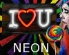 Neon Sign I Love You Hea