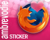 firefox lover sticker