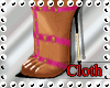 Cloth Gulo Sandals Pink