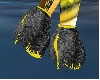 yellow and fur boots