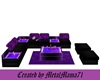 Purple neon sofa set