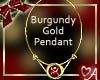 Burgundy Gold Pendant