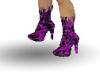 Purple and black boots