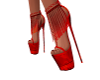 Red Hot Platform Heels