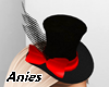 Burlesque Black Red Hat