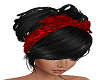 Black Hair with Red Bow
