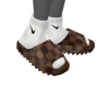 Brown Lv Slippers