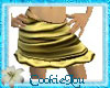 Gold Silk Mini Skirt