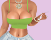 951 GREEN  BUSTY TOP