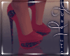 ᴬᴮ Red leather pumps