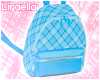 Aqua Plaid Backpack