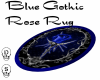 Blue Gothic Rose Rug