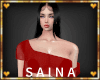 SNA Sexy Cropped Red Top
