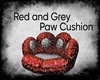 Red & Grew Paw Cushion