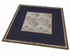 Rug navy/greyflowers