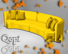 Gold Curved Sofa