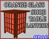 Orange Glass Lamp Table