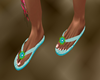 Teal Beach Sandals