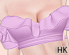 HK`Purple Ruffle Top