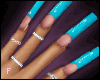 Ⓕ Nails l Cyan Tips