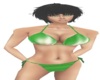 green animated bikini