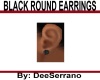 BLACK ROUND EARRINGS